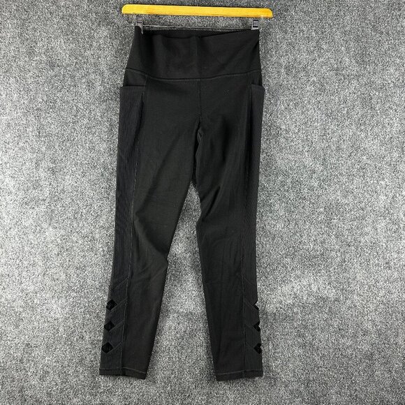 Athleta Salutation Stash Pocket II Cutout Womens MT Compression Pants Yoga - Picture 1 of 8